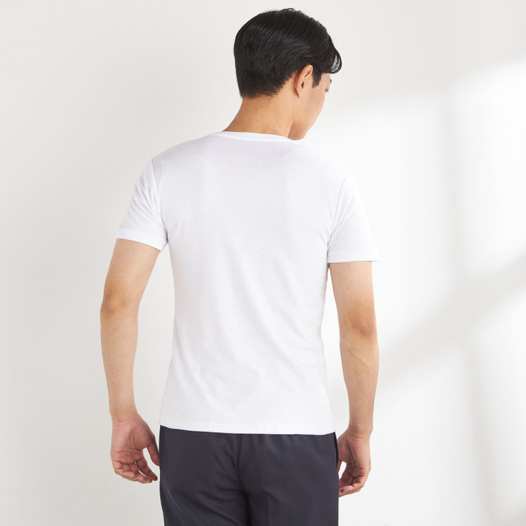 ソノタ（KONAKA用） 【HOTMOVE】Vネック半袖Tシャツ(ホワイト系・無地) 白
