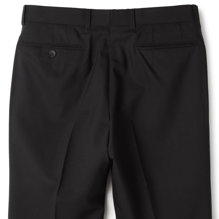 ドナートヴィンチウォモ 【Donato Vinci Italy UOMO】【春夏】2釦シングルスーツ 0タック/ブラック×シャドーストライプ/NEW ZEALAND WOOL/REAL BLACK/COOL REFLECTION/SustainaBee Wool/※裾上げ必要 黒