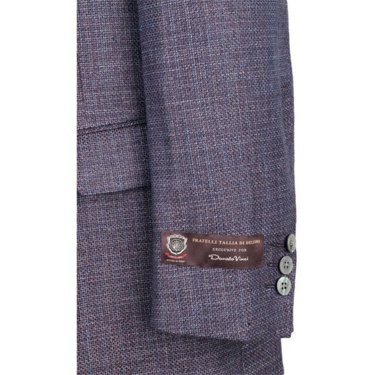 ドナートヴィンチ 【Donato Vinci Italy】【春夏】リネンウール 2釦シングルジャケット/ブラウン＆ネイビー/FRATELLI TALLIA di DELFINO MOVE in italy ブラウン系(茶)
