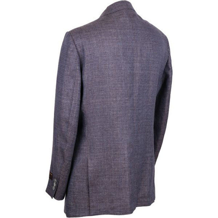ドナートヴィンチ 【Donato Vinci Italy】【春夏】リネンウール 2釦シングルジャケット/ブラウン＆ネイビー/FRATELLI TALLIA di DELFINO MOVE in italy ブラウン系(茶)