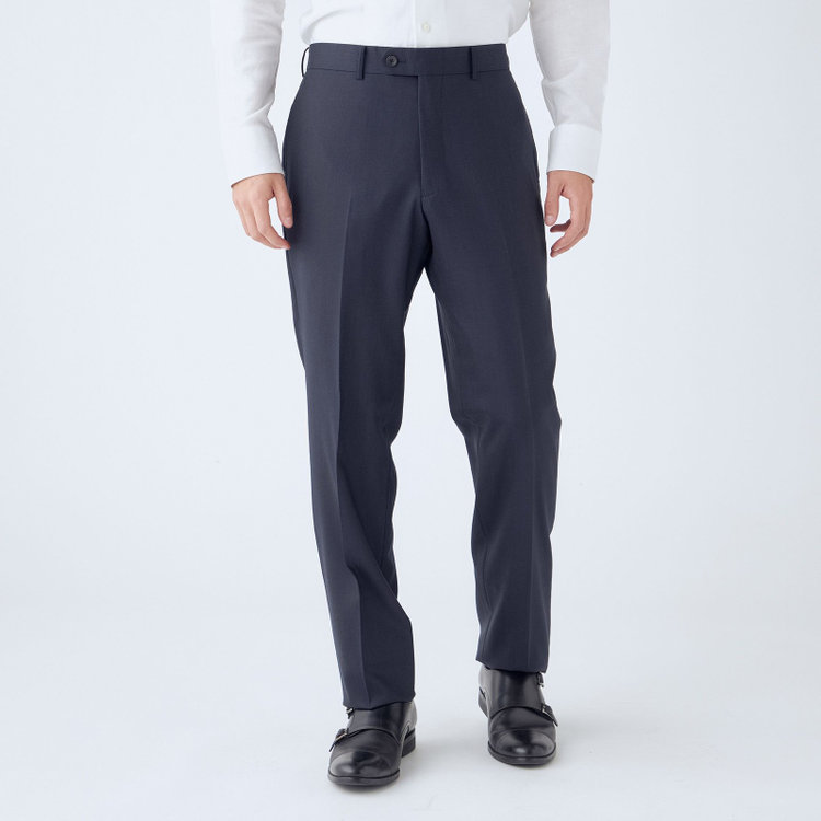 ドナートヴィンチウォモ 【THE 神 SUIT】【Donato Vinci Italy UOMO】【秋冬】2釦シングルスーツ 0タック/ネイビー/NEW ZEALAND WOOL/REAL COLLECTION/SustainaBee Wool/※裾上げ必要 紺中間