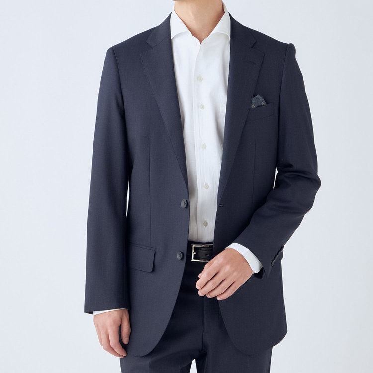 ドナートヴィンチウォモ 【THE 神 SUIT】【Donato Vinci Italy UOMO】【秋冬】2釦シングルスーツ 0タック/ネイビー/NEW ZEALAND WOOL/REAL COLLECTION/SustainaBee Wool/※裾上げ必要 紺中間