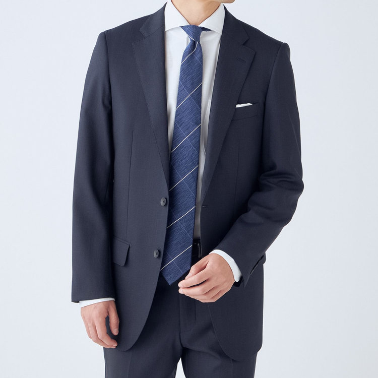 ドナートヴィンチウォモ 【THE 神 SUIT】【Donato Vinci Italy UOMO】【秋冬】2釦シングルスーツ 0タック/ネイビー/NEW ZEALAND WOOL/REAL COLLECTION/SustainaBee Wool/※裾上げ必要 紺中間
