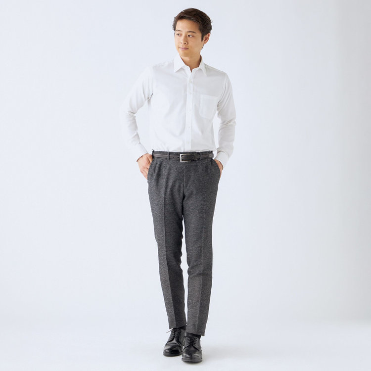 ＪＰ コンフォート 【JOHN PEARSE comfort navy】【春夏】機能性ポリエステル ショートタックパンツ/ブラック/ウエストムーブ仕様/ULTRA MOVE/※裾上げ必要 黒