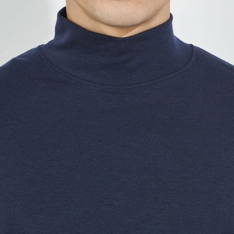 カンサイマン 【KANSAIMAN Collection】【長袖】 ドレスカフニット/ネイビー 紺中間