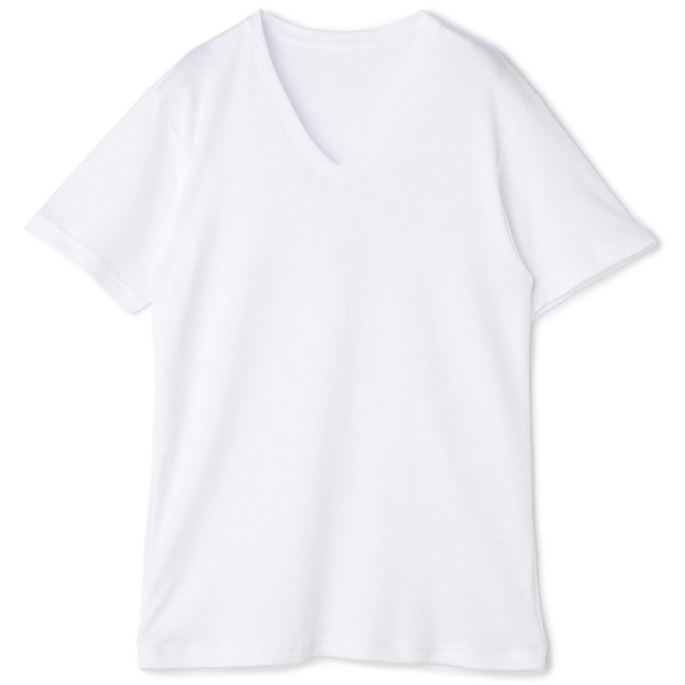 ソノタ（KONAKA用） 【HOTMOVE】Vネック半袖Tシャツ(ホワイト系・無地) 白