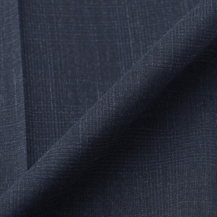 ジョンピアース 【JOHN PEARSE White】【春夏】ウールブレンド 1タックパンツ/ネイビー×チェック/ウエストムーブ仕様/ULTRA LIGHT SPEC※裾上げ必要 紺濃色