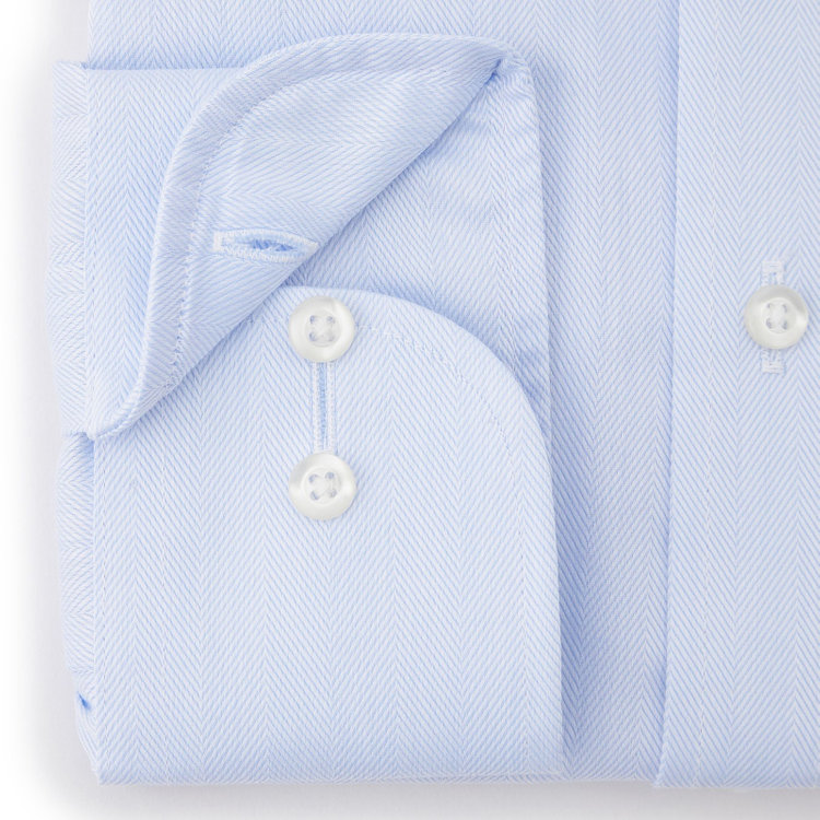 ジョンピアースブラック 【JOHN PEARSE Black】【形態安定】ワイドカラーワイシャツ/ブルードビーストライプ 青淡色