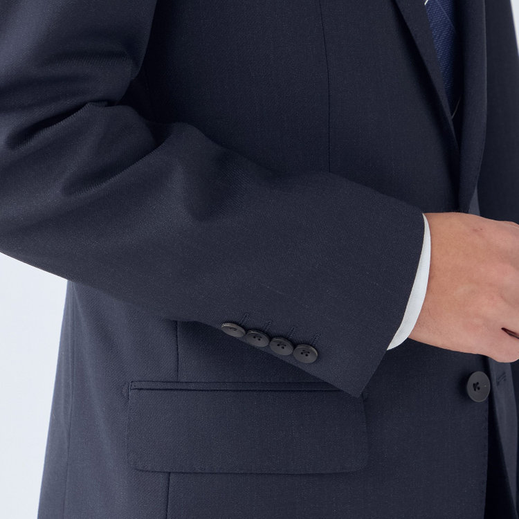 ドナートヴィンチウォモ 【THE 神 SUIT】【Donato Vinci Italy UOMO】【秋冬】2釦シングルスーツ 0タック/ネイビー/NEW ZEALAND WOOL/REAL COLLECTION/SustainaBee Wool/※裾上げ必要 紺中間