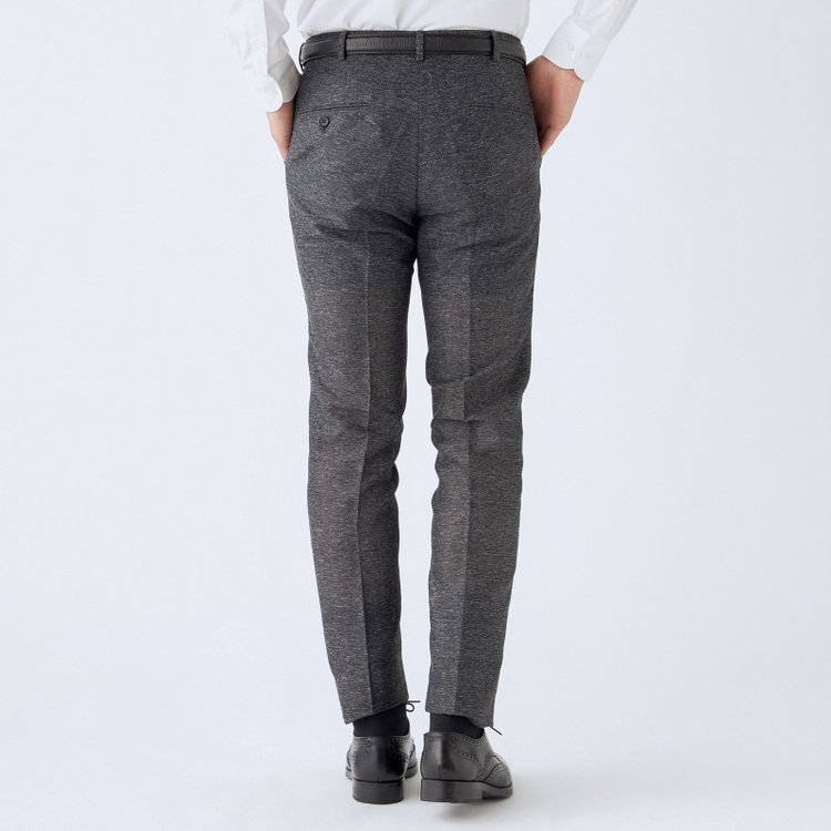 ＪＰ コンフォート 【JOHN PEARSE comfort navy】【春夏】機能性ポリエステル ショートタックパンツ/ブラック/ウエストムーブ仕様/ULTRA MOVE/※裾上げ必要 黒