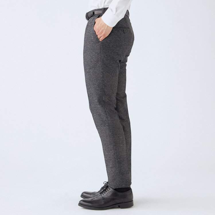 ＪＰ コンフォート 【JOHN PEARSE comfort navy】【春夏】機能性ポリエステル ショートタックパンツ/ブラック/ウエストムーブ仕様/ULTRA MOVE/※裾上げ必要 黒