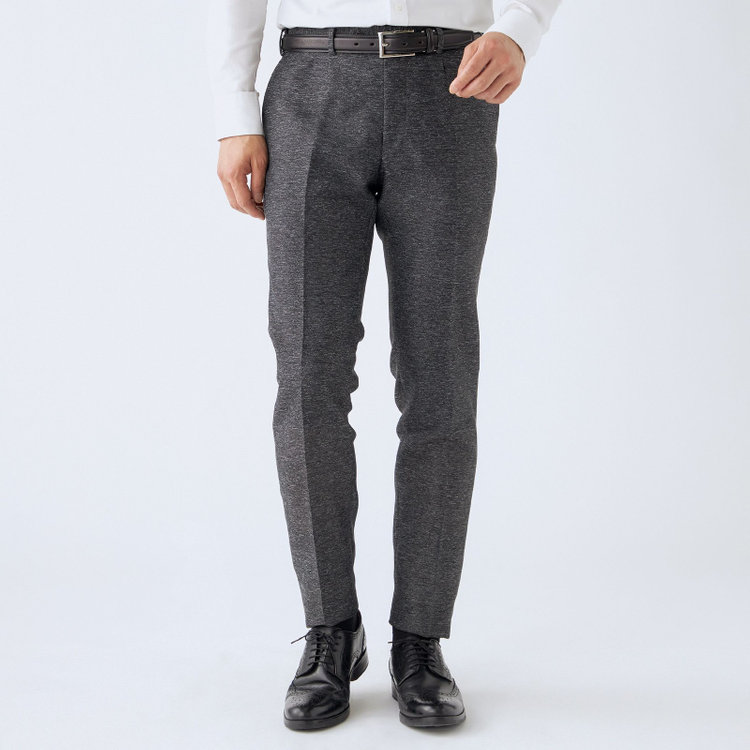 ＪＰ コンフォート 【JOHN PEARSE comfort navy】【春夏】機能性ポリエステル ショートタックパンツ/ブラック/ウエストムーブ仕様/ULTRA MOVE/※裾上げ必要 黒