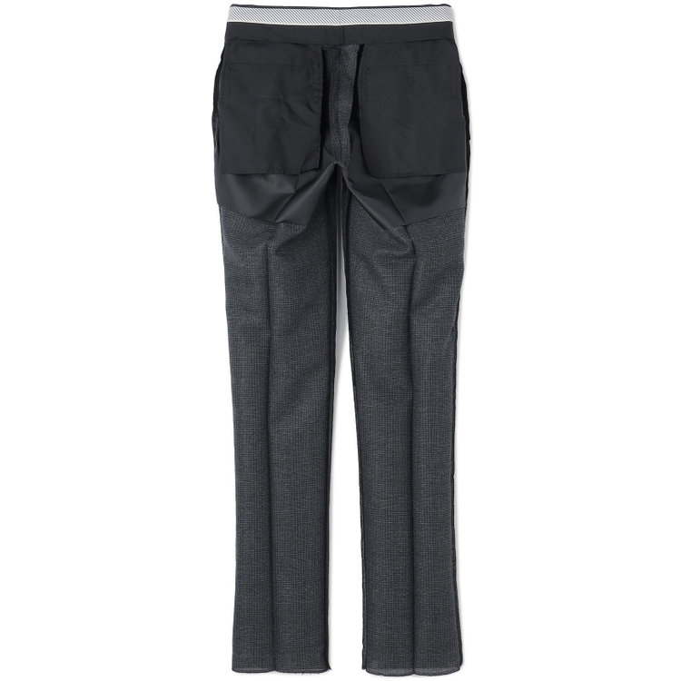 ＪＰコンフォート ネイビー 【JOHN PEARSE comfort navy】【春夏】ショートタックパンツ/グレー×チェック/ウエストシャーリング仕様/ULTRA MOVE/※裾上げ必要 グレー濃色