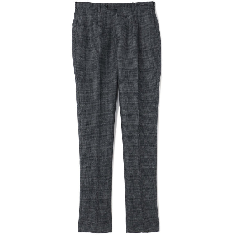 ＪＰコンフォート ネイビー 【JOHN PEARSE comfort navy】【春夏】ショートタックパンツ/グレー×チェック/ウエストシャーリング仕様/ULTRA MOVE/※裾上げ必要 グレー濃色