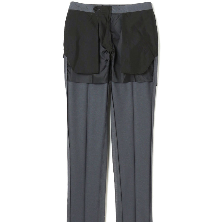 ＪＰ コンフォート 【JOHN PEARSE comfort navy】【春夏】機能性ポリエステル 1タックパンツ/グレー/ウエストシャーリング仕様/ULTRA MOVE/RIRANCHA/※裾上げ必要 グレー中間