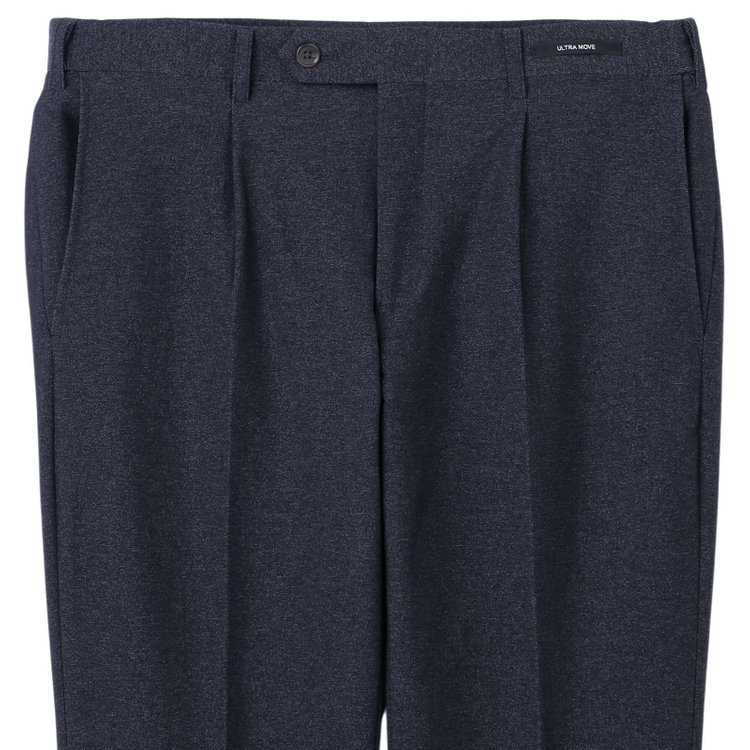 ＪＰコンフォート ネイビー 【JOHN PEARSE comfort navy】【秋冬】1タックパンツ/ネイビー×DENIM LOOK/ウエストムーブ仕様/ULTRA MOVE/※裾上げ必要 紺濃色