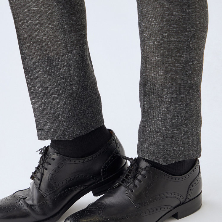 ＪＰ コンフォート 【JOHN PEARSE comfort navy】【春夏】機能性ポリエステル ショートタックパンツ/ブラック/ウエストムーブ仕様/ULTRA MOVE/※裾上げ必要 黒