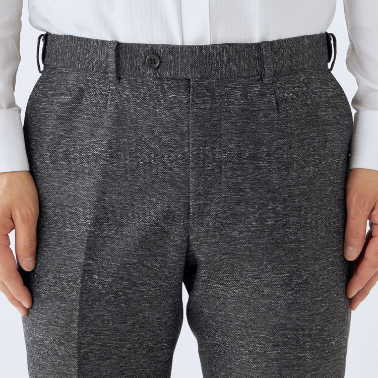 ＪＰ コンフォート 【JOHN PEARSE comfort navy】【春夏】機能性ポリエステル ショートタックパンツ/ブラック/ウエストムーブ仕様/ULTRA MOVE/※裾上げ必要 黒