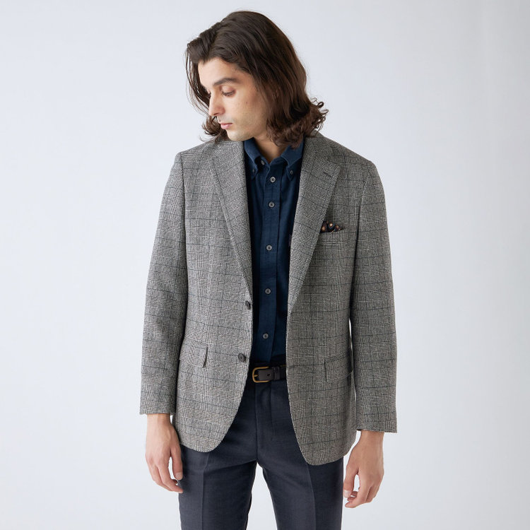 スタンリーブラッカ 【stanley blacker new york】【秋冬】2釦シングルグレンチェックジャケット その他