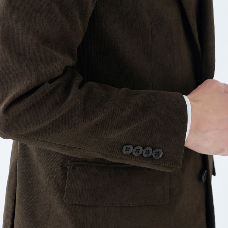 ＪＰ コンフォート 【JOHN PEARSE comfort navy】【秋冬】機能性ポリエステル素材 2釦シングルジャケット/カーキ×コーデュロイ/ULTRA MOVE 緑濃色