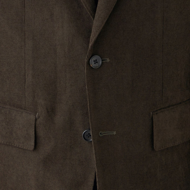 ＪＰ コンフォート 【JOHN PEARSE comfort navy】【秋冬】機能性ポリエステル素材 2釦シングルジャケット/カーキ×コーデュロイ/ULTRA MOVE 緑濃色