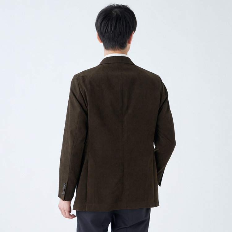 ＪＰ コンフォート 【JOHN PEARSE comfort navy】【秋冬】機能性ポリエステル素材 2釦シングルジャケット/カーキ×コーデュロイ/ULTRA MOVE 緑濃色