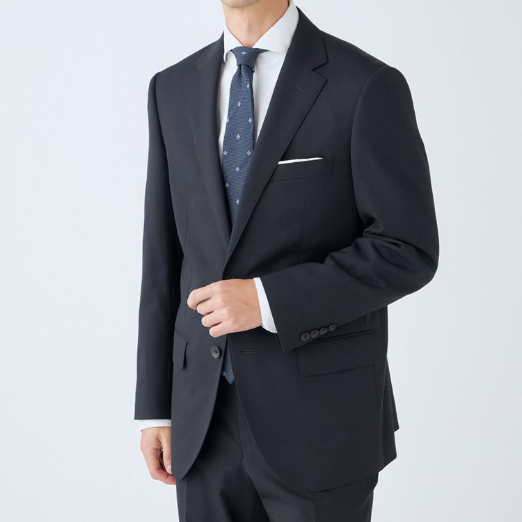 ドナートヴィンチウォモ 【THE 神 SUIT】【Donato Vinci Italy UOMO】【秋冬】2釦シングルスーツ 0タック/ネイビー×ソリッド/NEW ZEALAND WOOL SUPER170'S/SustainaBee Wool/※裾上げ必要 紺中間