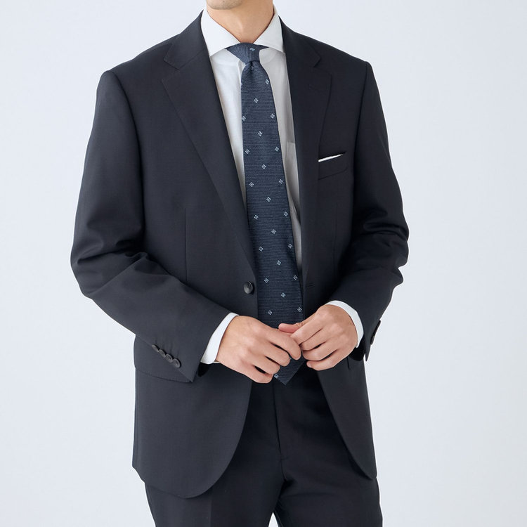 ドナートヴィンチウォモ 【THE 神 SUIT】【Donato Vinci Italy UOMO】【秋冬】2釦シングルスーツ 0タック/ネイビー×ソリッド/NEW ZEALAND WOOL SUPER170'S/SustainaBee Wool/※裾上げ必要 紺中間