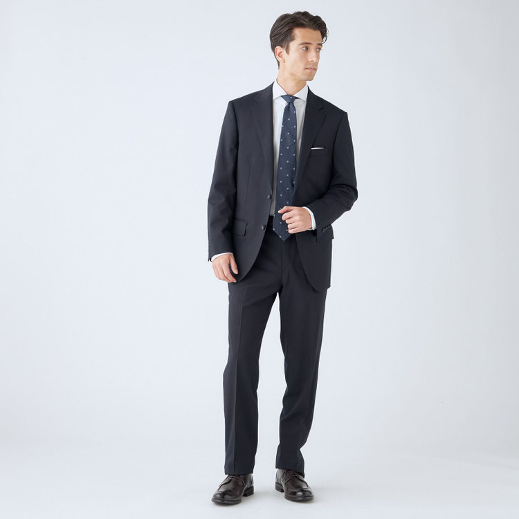 ドナートヴィンチウォモ 【THE 神 SUIT】【Donato Vinci Italy UOMO】【秋冬】2釦シングルスーツ 0タック/ネイビー×ソリッド/NEW ZEALAND WOOL SUPER170'S/SustainaBee Wool/※裾上げ必要 紺中間