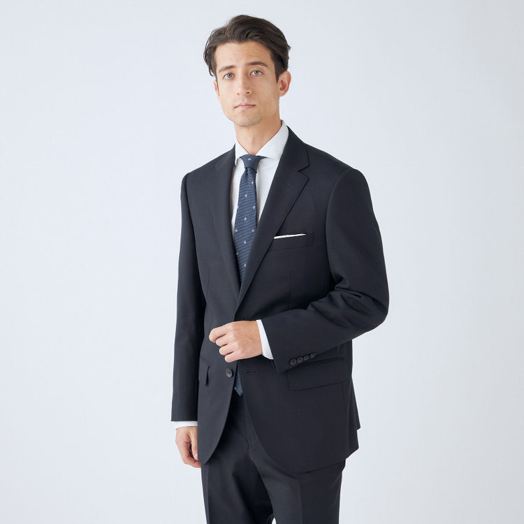 ドナートヴィンチウォモ 【THE 神 SUIT】【Donato Vinci Italy UOMO】【秋冬】2釦シングルスーツ 0タック/ネイビー×ソリッド/NEW ZEALAND WOOL SUPER170'S/SustainaBee Wool/※裾上げ必要 紺中間