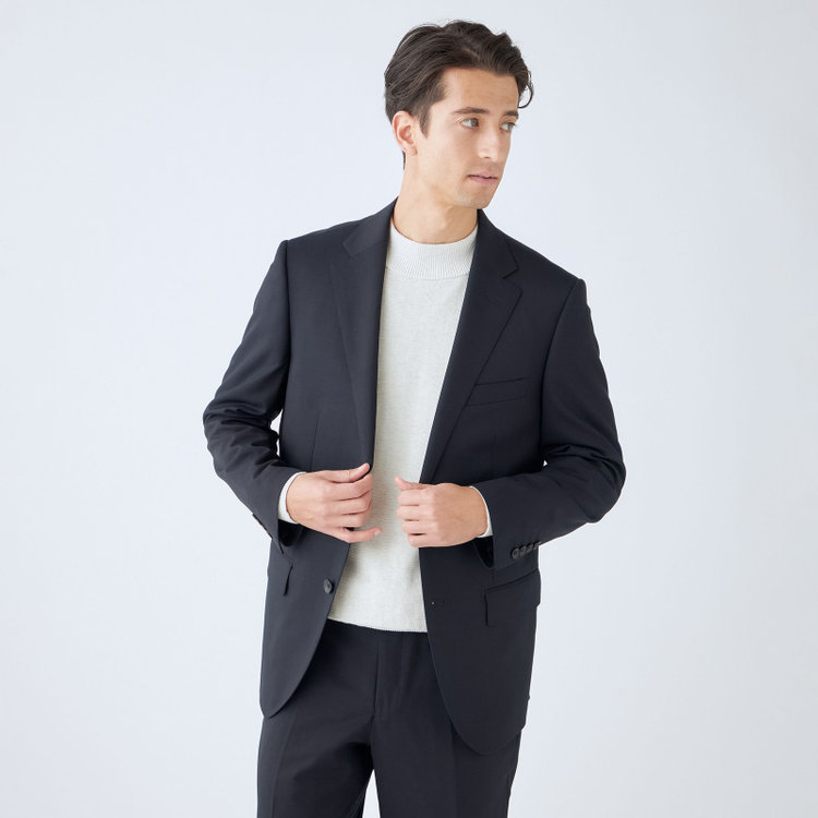 ドナートヴィンチウォモ 【THE 神 SUIT】【Donato Vinci Italy UOMO】【秋冬】2釦シングルスーツ 0タック/ネイビー×ソリッド/NEW ZEALAND WOOL SUPER170'S/SustainaBee Wool/※裾上げ必要 紺中間