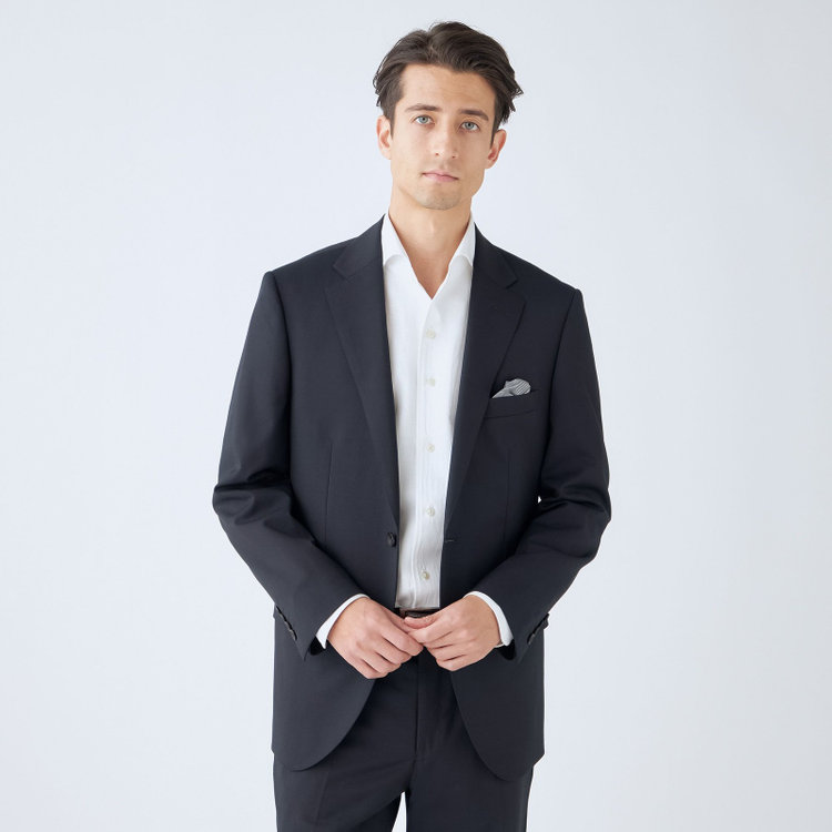 ドナートヴィンチウォモ 【THE 神 SUIT】【Donato Vinci Italy UOMO】【秋冬】2釦シングルスーツ 0タック/ネイビー×ソリッド/NEW ZEALAND WOOL SUPER170'S/SustainaBee Wool/※裾上げ必要 紺中間