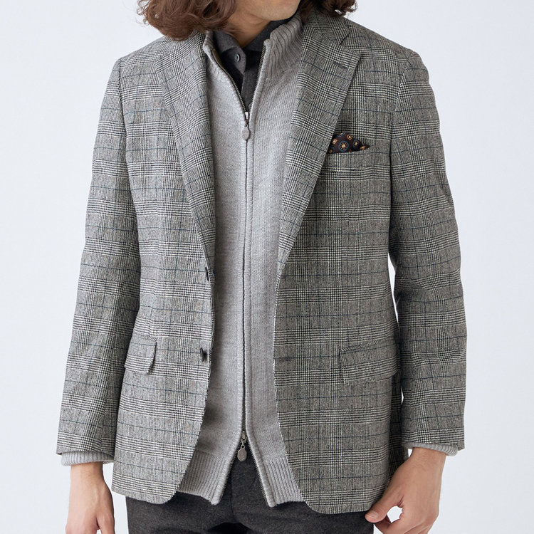 スタンリーブラッカ 【stanley blacker new york】【秋冬】2釦シングルグレンチェックジャケット その他