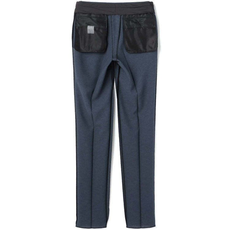 ＪＰコンフォート ネイビー 【JOHN PEARSE comfort navy】【春夏】1タックパンツ/ブルー×ドットエアー＆カラミ織り/ウエストムーブ仕様/※裾上げ必要 青中間