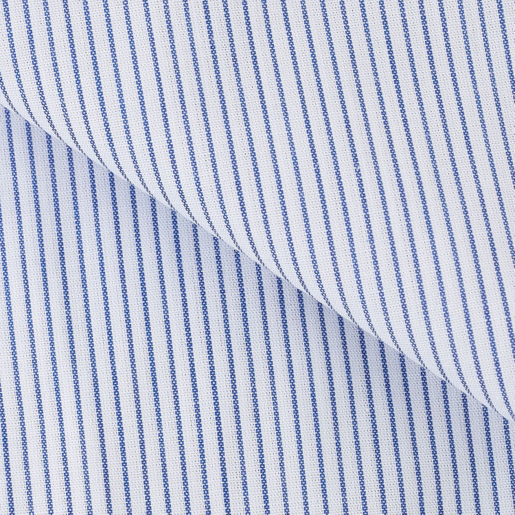 ＤＵＫＥ ＭＯＲＧＡ 【DUKEMORGAN】【形態安定】ボタンダウンワイシャツ/ホワイト×ネイビーストライプ 青中間