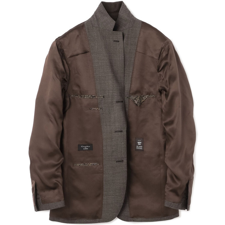 ドナートヴィンチ 【Donato Vinci Italy CLASSICO】【春夏】段返り3釦シングルスーツ 2タック/ブラウン/REAL  COLLECTION/※裾上げ必要 茶中間