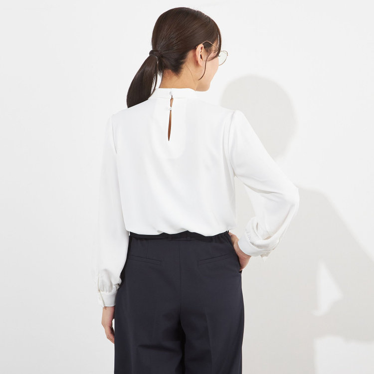 ナチュラル　ビューティー 【NATURAL BEAUTY】フリルリボンブラウス/ホワイト 白