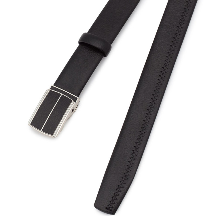 KONAKA　アウトレット 【WEB限定/OUTLET/汚れ・キズ等有】【Donato Vinci Italy】【千鳥無双】バックルベルト 2.8cm幅/ブラック(ウエスト91cmまで対応) 黒