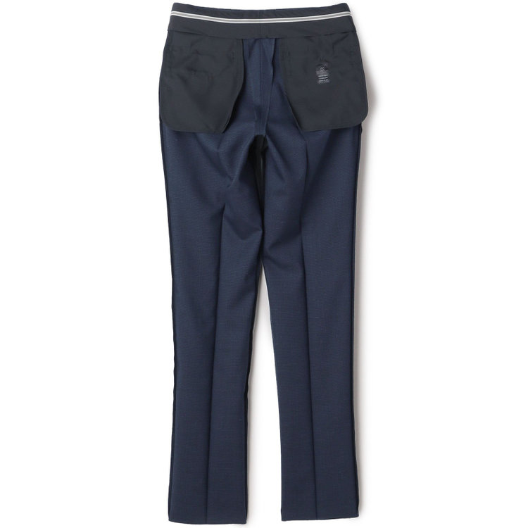 ＪＰ コンフォート 【JOHN PEARSE comfort】【春夏】ショートタックパンツ/ネイビー×ハウンドトゥース/ウエストムーブ/※裾上げ必要 青中間