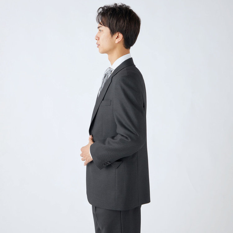 ドナートヴィンチ 【Donato Vinci Italy】【秋冬】2釦シングルスーツ 1タック/グレー×バーズアイ/REAL GRAY COLLECTION/NEW ZEALAND WOOL/SustainaBee Wool/※裾上げ必要 グレー濃色