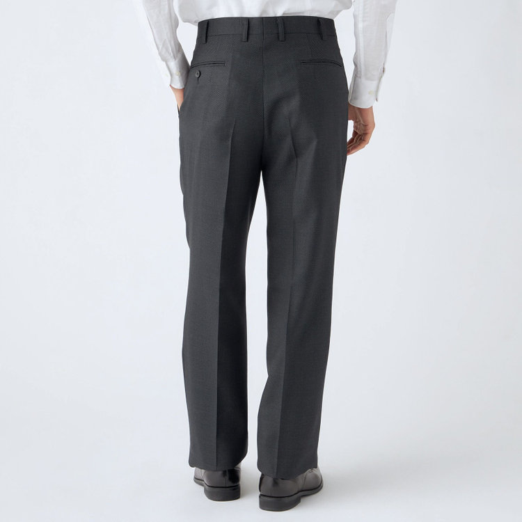ドナートヴィンチ 【Donato Vinci Italy】【秋冬】2釦シングルスーツ 1タック/グレー×バーズアイ/REAL GRAY COLLECTION/NEW ZEALAND WOOL/SustainaBee Wool/※裾上げ必要 グレー濃色