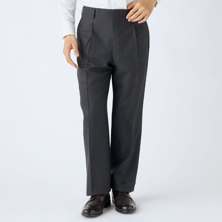 ドナートヴィンチ 【Donato Vinci Italy】【秋冬】2釦シングルスーツ 1タック/グレー×バーズアイ/REAL GRAY COLLECTION/NEW ZEALAND WOOL/SustainaBee Wool/※裾上げ必要 グレー濃色