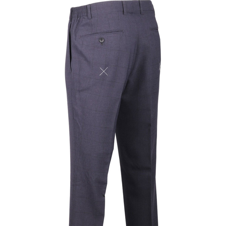 ＪＰ コンフォート 【JOHN PEARSE comfort】【春夏】7WAY コーディネイトパンツ付き/2釦シングルスリーピーススーツ ショートタック/ネイビー×チェック+グレーパンツ/ULTRA MOVE/ウエストシャーリング/ウォッシャブル/ストレッチ ネイビー系(紺)