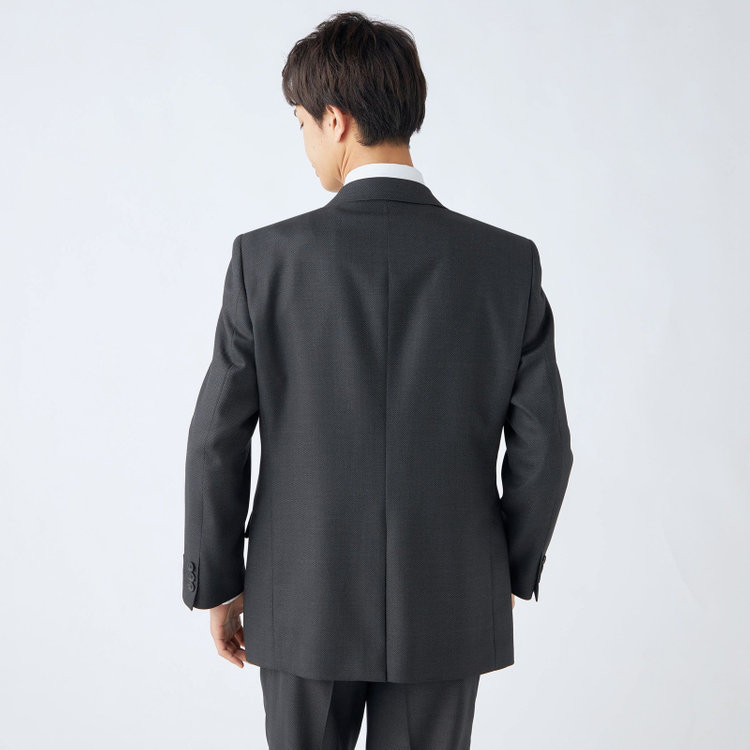 ドナートヴィンチ 【Donato Vinci Italy】【秋冬】2釦シングルスーツ 1タック/グレー×バーズアイ/REAL GRAY COLLECTION/NEW ZEALAND WOOL/SustainaBee Wool/※裾上げ必要 グレー濃色