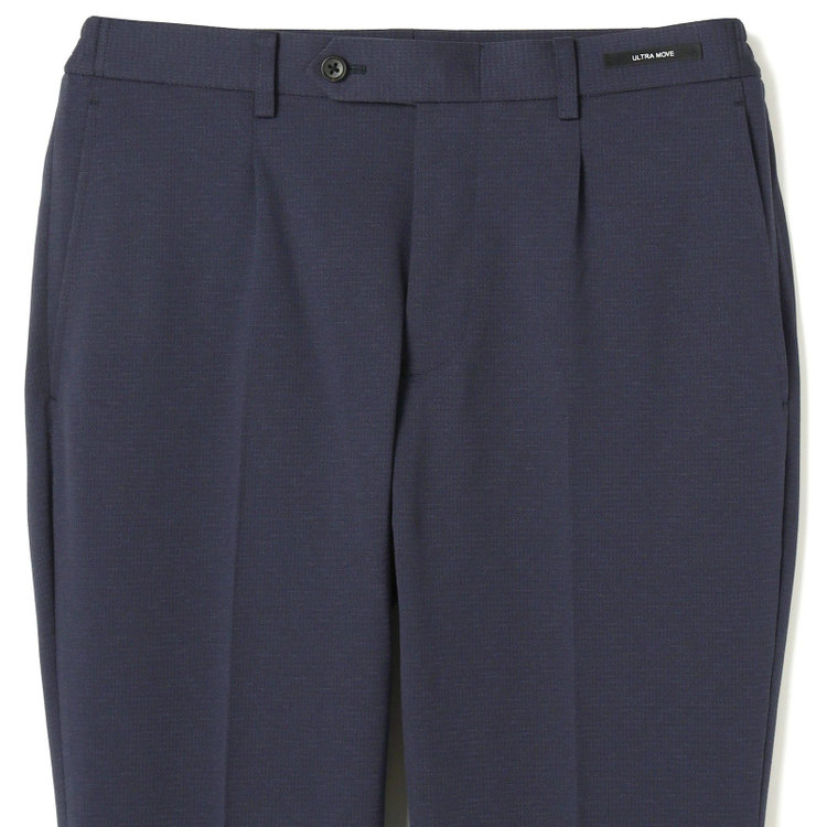 KONAKA　アウトレット 【WEB限定/OUTLET/汚れ・キズ等有】【JOHN PEARSE comfort navy】【春夏】機能性ポリエステル 1タックパンツ/ネイビー/ウエストシャーリング仕様/ULTRA MOVE/RIRANCHA※裾上げ必要 紺濃色