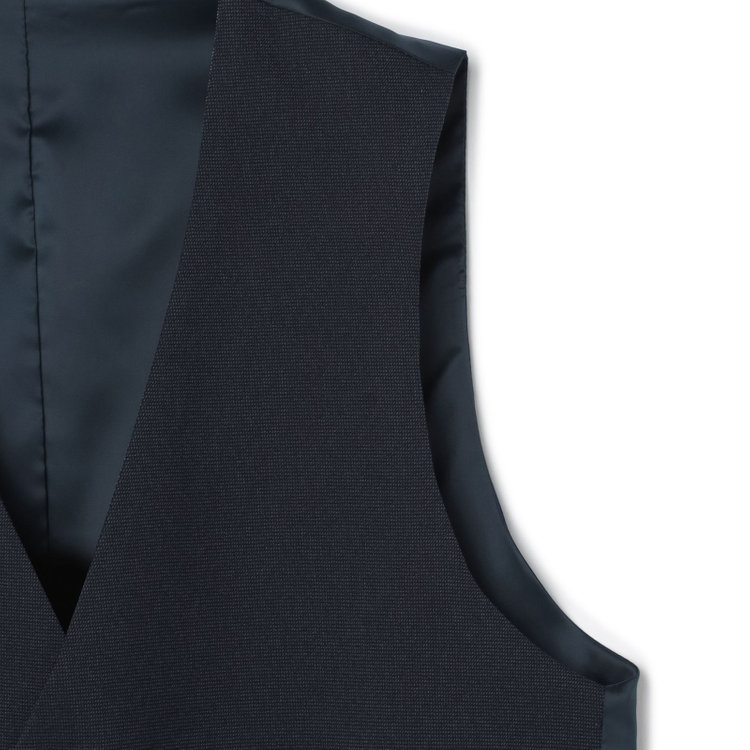 ＪＰ コンフォート 【JOHN PEARSE comfort】【秋冬】リバーシブルジレ(ベスト)/ネイビー＆グレー 紺中間