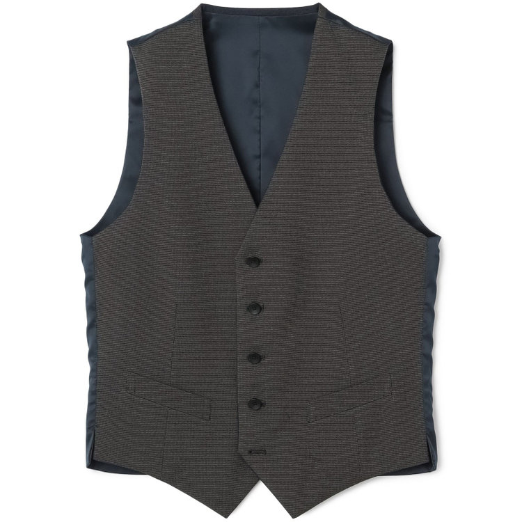 ＪＰ コンフォート 【JOHN PEARSE comfort】【秋冬】リバーシブルジレ(ベスト)/ネイビー＆グレー 紺中間