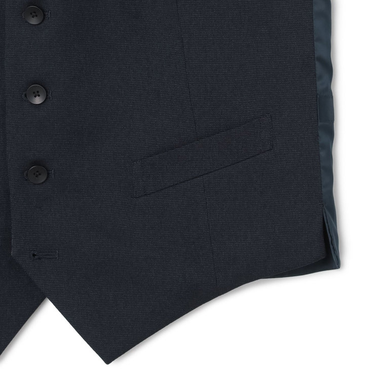 ＪＰ コンフォート 【JOHN PEARSE comfort】【秋冬】リバーシブルジレ(ベスト)/ネイビー＆グレー 紺中間