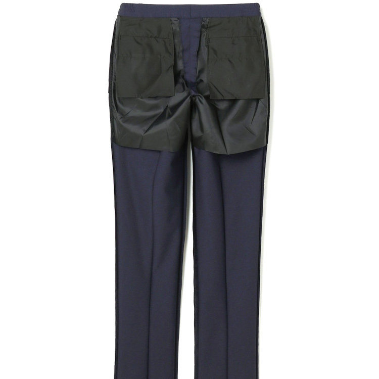 KONAKA　アウトレット 【WEB限定/OUTLET/汚れ・キズ等有】【JOHN PEARSE comfort navy】【春夏】機能性ポリエステル 1タックパンツ/ネイビー/ウエストシャーリング仕様/ULTRA MOVE/RIRANCHA※裾上げ必要 紺濃色