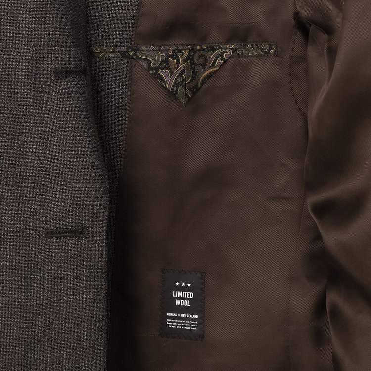 ドナートヴィンチ 【Donato Vinci Italy CLASSICO】【春夏】段返り3釦シングルスーツ 2タック/ブラウン/REAL  COLLECTION/※裾上げ必要 茶中間